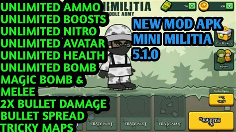 mini militia doodle army 2 unlimited ammo and nitro